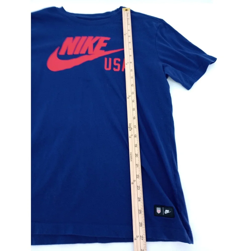 Nike T-Shirt Mens Medium Blue USA Graphic Logo Short Sleeve Cotton Tee